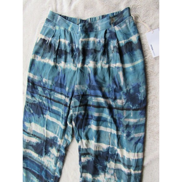 Wide Leg Pants FIFTEEN TWENTY Boho Hippy Tie Dye Festival Blue Women's Large NWT - Picture 13 of 13